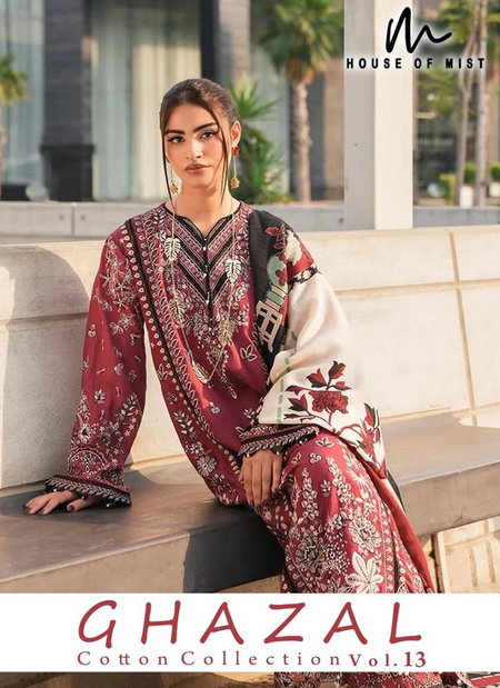 Ghazal Vol 13 By House Of Mist Cotton Dress Material Suppliers In India